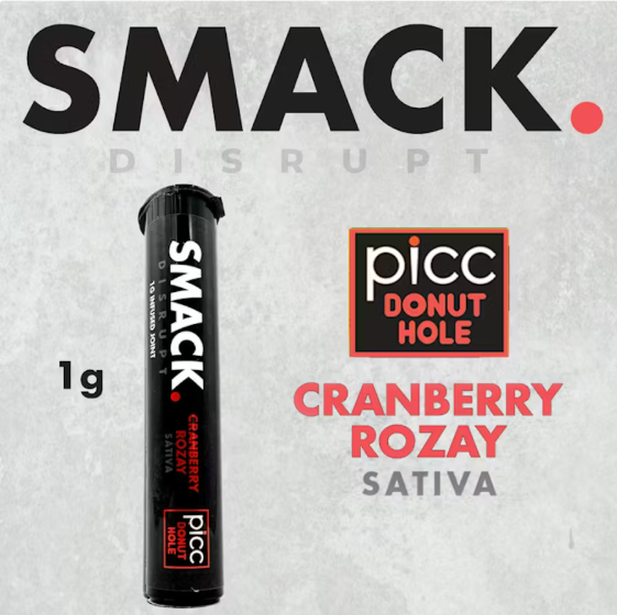 Rollo Rozay SMACK | Cranberry Rozay | Infused Pre Roll (Single) | 1g